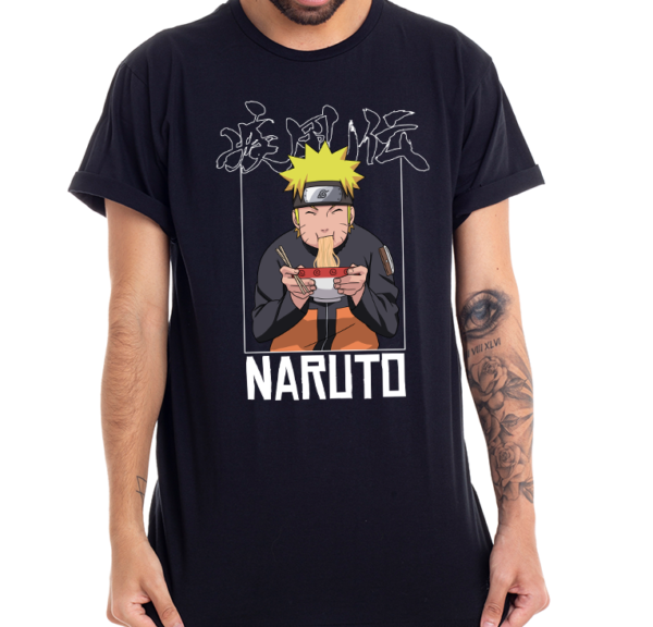 Camiseta Naruto comendo Lamen